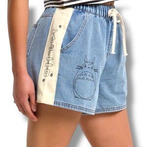 Studio Ghibli My Neighbor Totoro Drawcord Denim Shorts